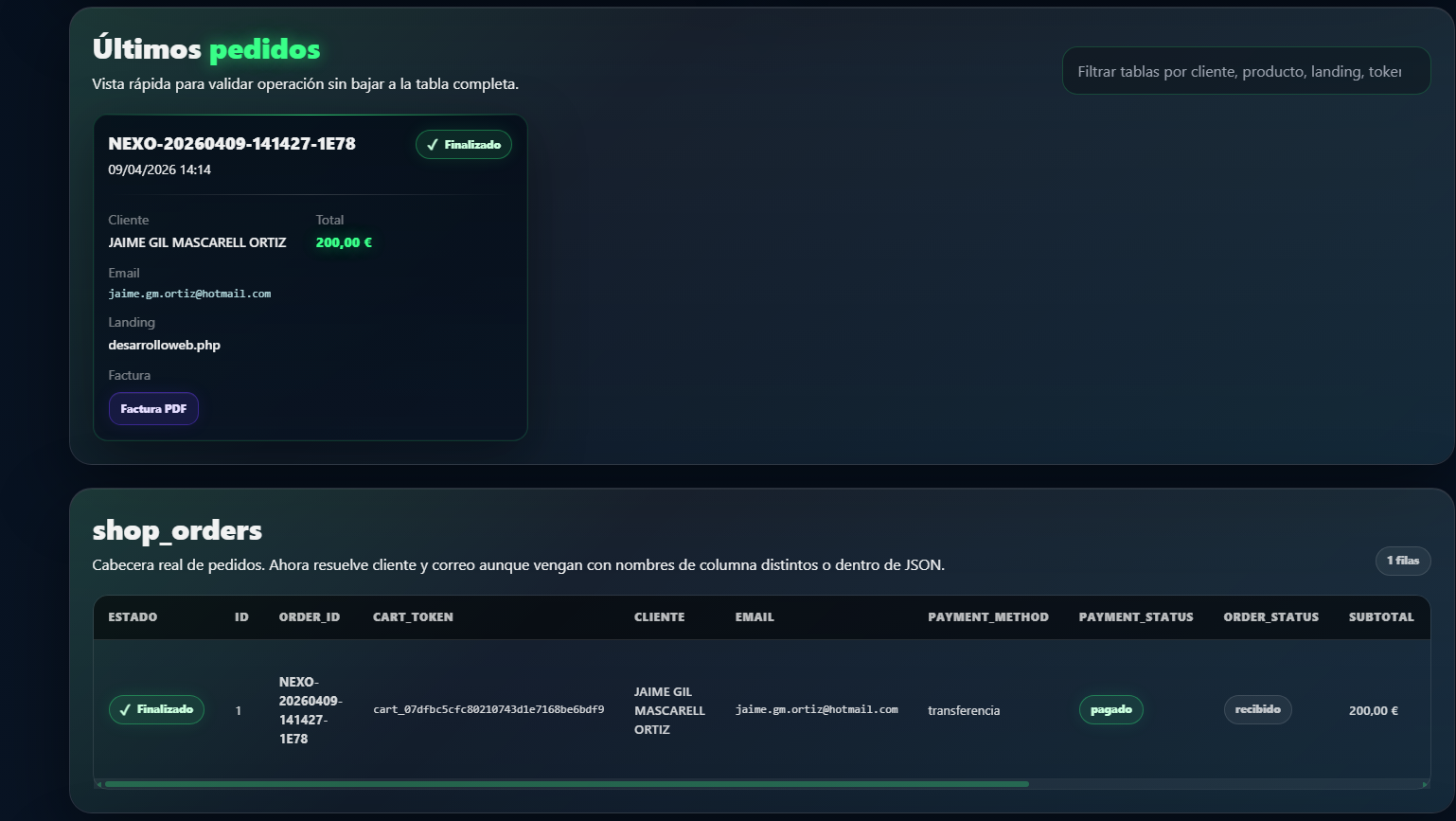 Pedidos Nexo Dashboard Pro